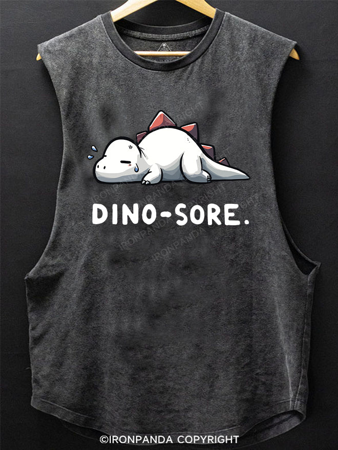 Dinosaur Fitness Sore SCOOP BOTTOM COTTON TANK