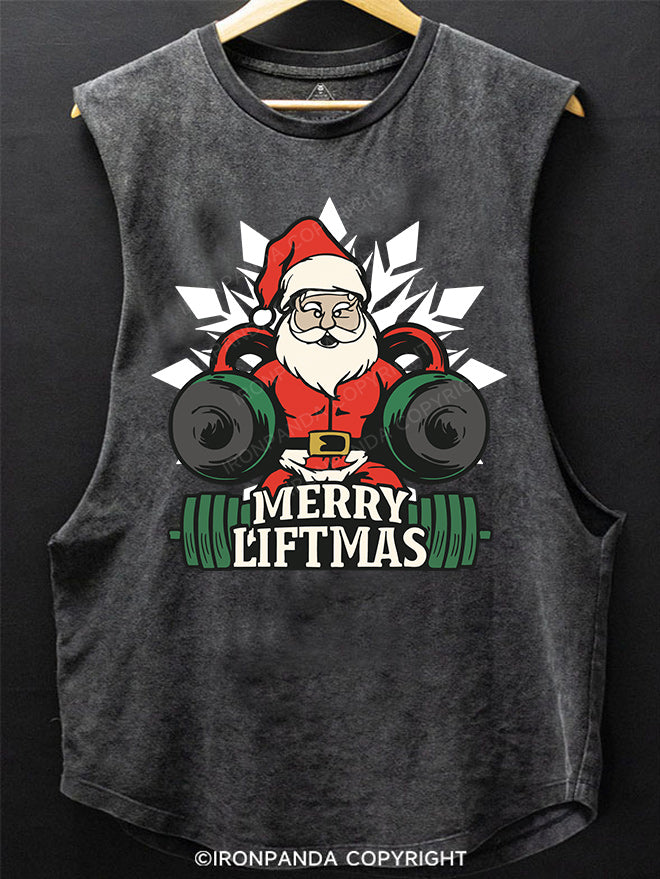 merry liftmas ugly christmas SCOOP BOTTOM COTTON TANK