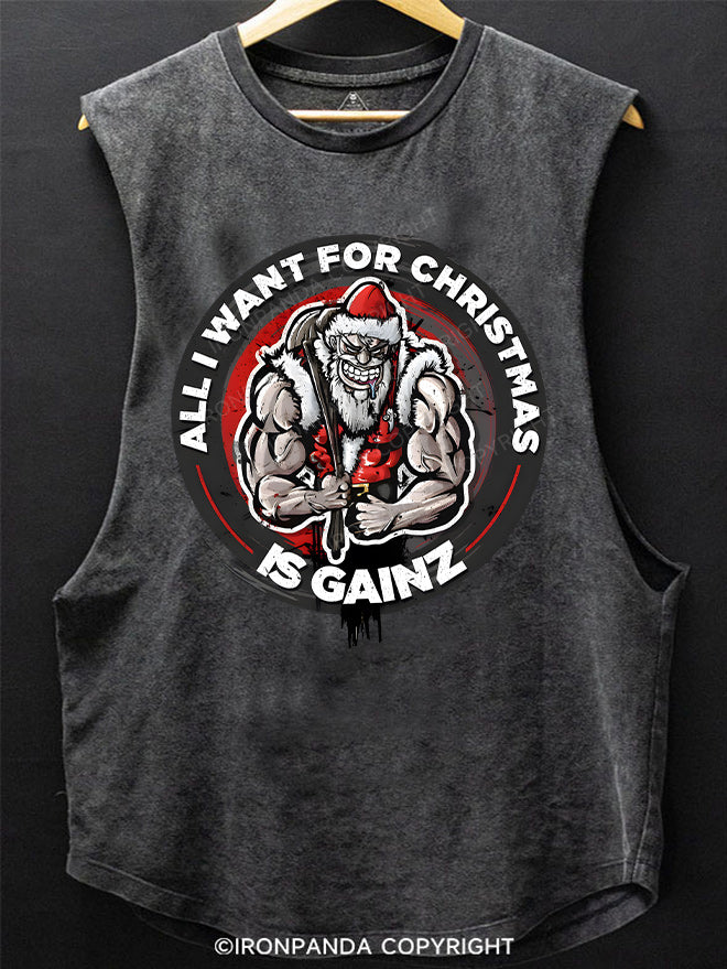 All I want for Christmas is Gainz SCOOP BOTTOM COTTON TANK