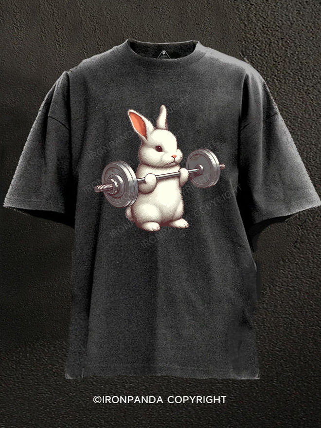 weightlifting rabbit Washed Gym Shirt