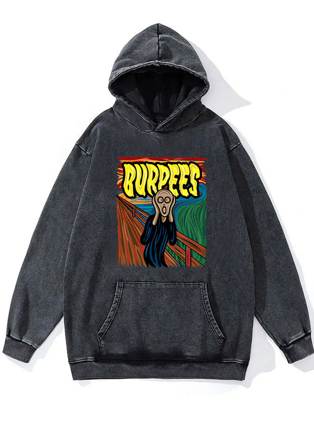 The Scream Burpees WASHED GYM HOODIE