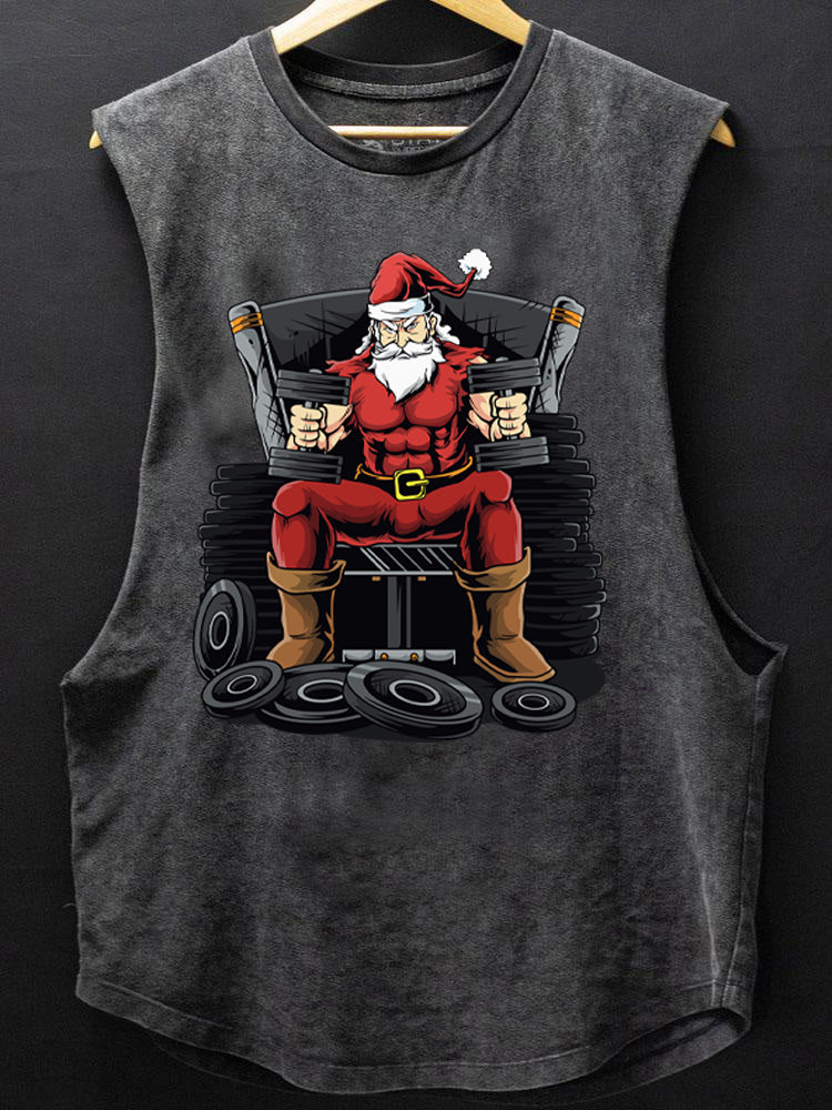 Workout Santa claus SCOOP BOTTOM COTTON TANK