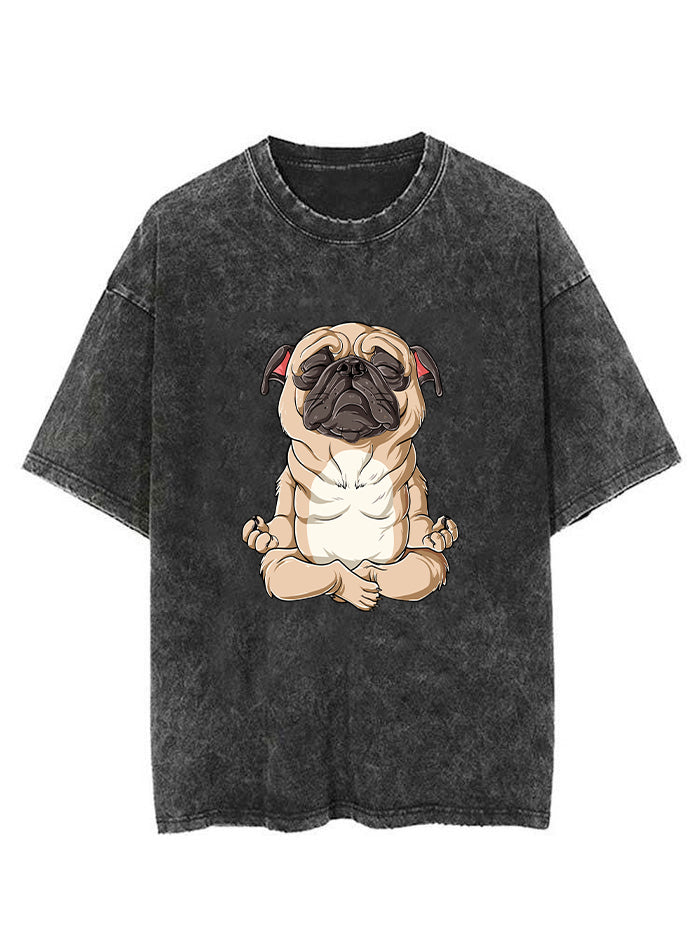 Pug Yoga Vintage Gym Shirt