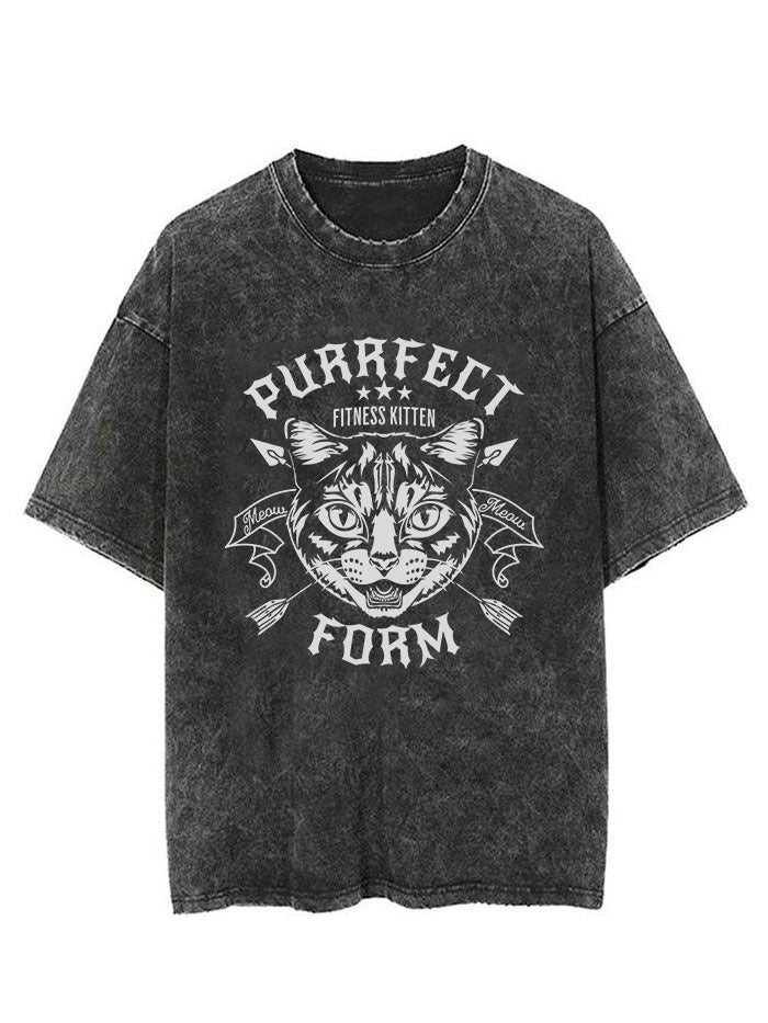 Fitness Kitten Vintage Gym Shirt