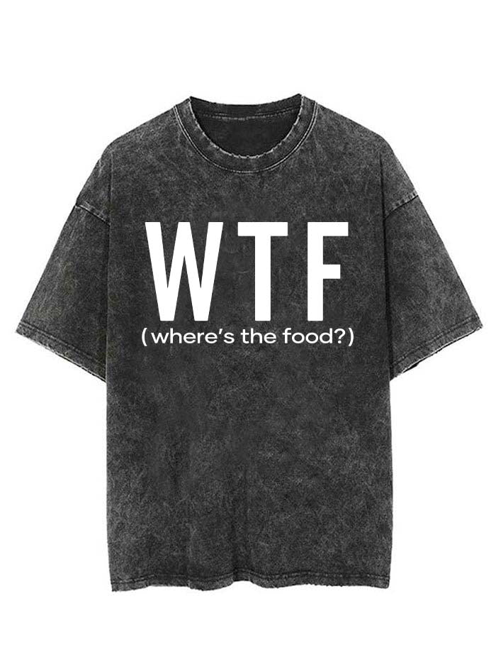 WTF Where's The Food Vintage Gym Shirt