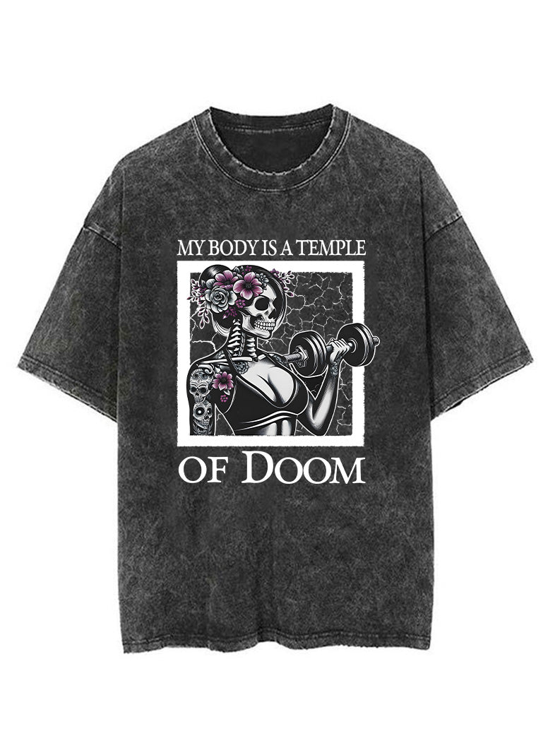 My Body Is a Temple of Doom  VINTAGE GYM SHIRT