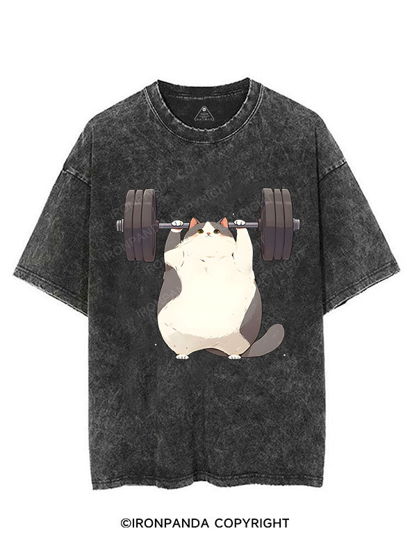 MEOW-MUSCLE LOADING UP VINTAGE GYM SHIRT