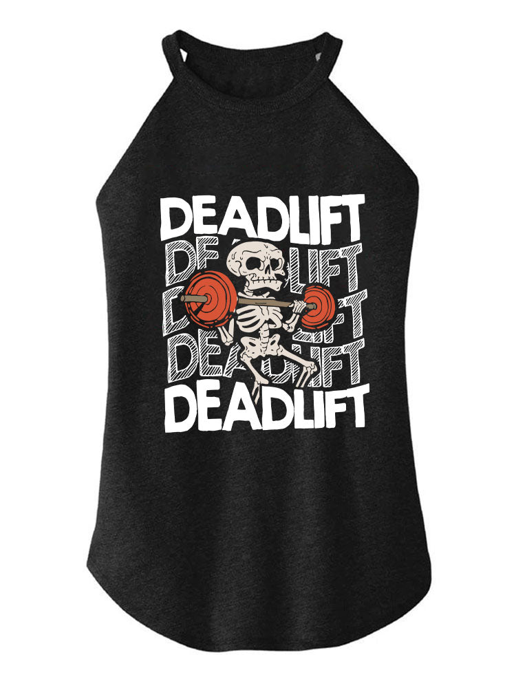 Skeleton Deadlift TRI ROCKER COTTON TANK