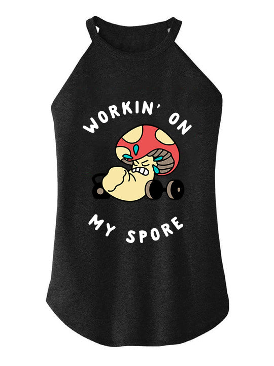 MUSHROOM WEIGHTLIFTING ROCKER COTTON TANK