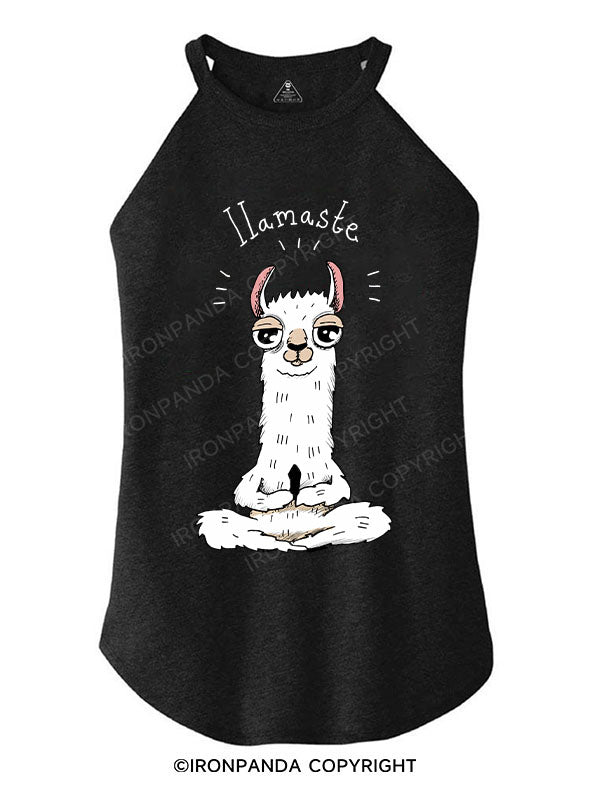 Llama yoga pose TRI ROCKER COTTON TANK